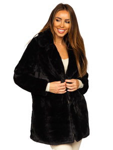 Women's Faux Sheepskin Coat Black Bolf 21131