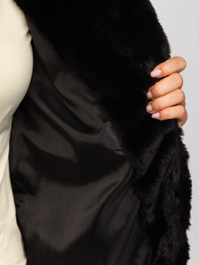 Women's Faux Sheepskin Coat Black Bolf 21131