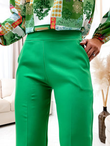 Women's Flared Pants Green Bolf 8158