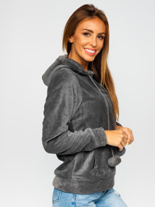 Women's Fleece Hoodie Dark Grey Bolf HH033