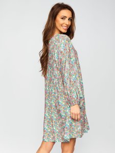 Women's Floral Dress Green Bolf 3019