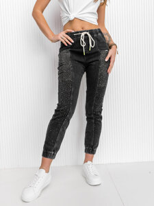 Women's Jeans Mom Fit Black Bolf BF108