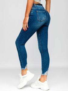 Women's Jeans Skinny Fit with Belt Navy Blue Bolf S3958-3P