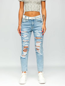 Women's Jeans with Belt Sky Blue Bolf BS502