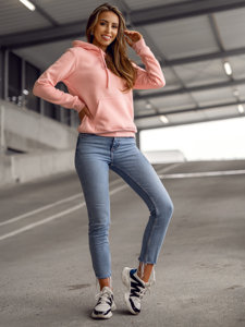 Women's Kangaroo Sweatshirt Light Pink Bolf W02B-56