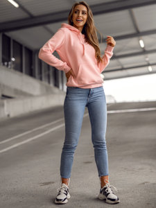 Women's Kangaroo Sweatshirt Light Pink Bolf W02B-56