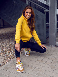 Women's Kangaroo Sweatshirt Yellow Bolf W02B