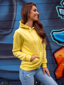 Women's Kangaroo Sweatshirt Yellow-Neon Bolf W02B