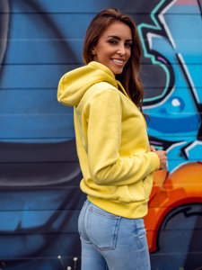 Women's Kangaroo Sweatshirt Yellow-Neon Bolf W02B