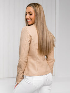 Women's Leather Jacket Beige Bolf 11Z8058