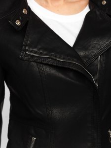 Women's Leather Jacket Black Bolf 2052