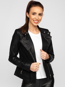 Women's Leather Jacket Black Bolf 2052