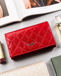 Women's Leather Wallet Red 19510