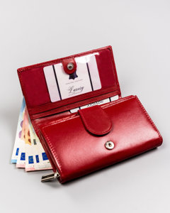 Women's Leather Wallet Red 19510