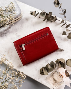 Women's Leather Wallet Red 19568