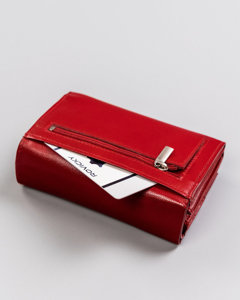 Women's Leather Wallet Red 19568