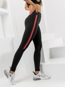 Women's Leggings Black-Red Bolf 82331