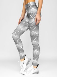 Women's Leggings White-Black Bolf 20967