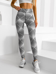 Women's Leggings White-Black Bolf 20967