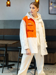 Women's Lightweight Jacket White-Orange Bolf AG3010A