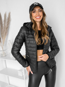 Women's Lightweight Jacket with hood Black Bolf B0124