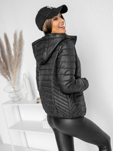 Women's Lightweight Jacket with hood Black Bolf B0124