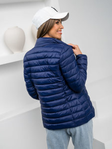 Women's Lightweight Quilted Jacket Navy Blue Bolf 16M9111