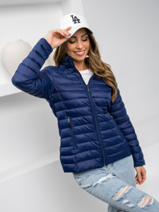 Women's Lightweight Quilted Jacket Navy Blue Bolf 16M9111