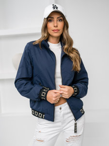 Women's Lightweight Quilted Jacket Navy Blue Bolf 5M3161