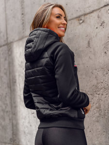 Women's Lightweight Quilted Jacket with Hood Black Bolf KSW4012A