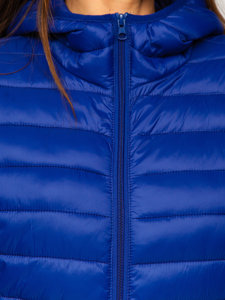 Women's Lightweight Quilted Jacket with hood Cobalt Bolf 20313