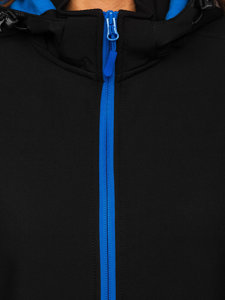 Women's Lightweight Softshell Jacket Black-Blue Bolf HH018