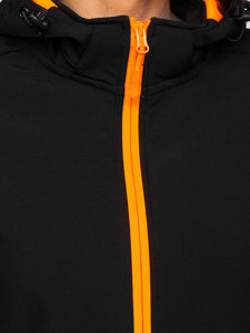 Women's Lightweight Softshell Jacket Black-Orange Bolf HH018