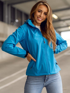 Women's Lightweight Softshell Jacket Blue Bolf AB056