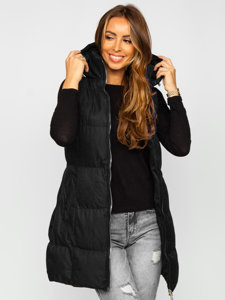 Women's Longline Gilet Black Bolf 5M721