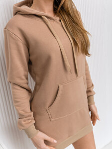 Women's Longline Hoodie Beige Bolf YS10003-A