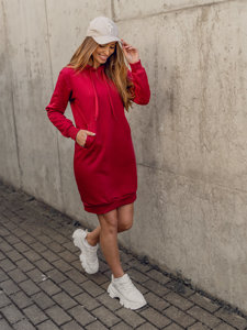 Women's Longline Hoodie Claret Bolf YS10005