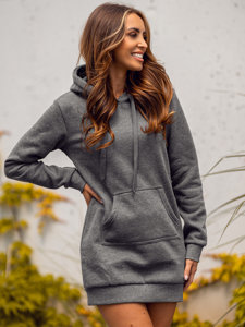 Women's Longline Hoodie Graphite Bolf YS10003