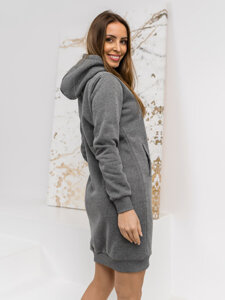 Women's Longline Hoodie Graphite Bolf YS10005-A