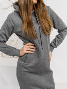 Women's Longline Hoodie Graphite Bolf YS10005-A