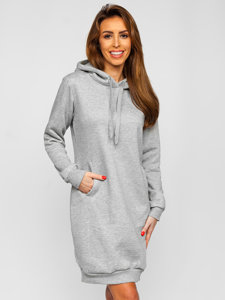 Women's Longline Hoodie Grey Bolf YS10005-A