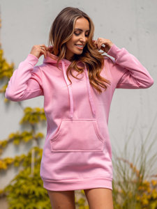 Women's Longline Hoodie Light Pink Bolf YS10003