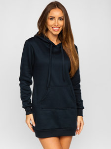 Women's Longline Hoodie Navy Blue Bolf YS10003-A