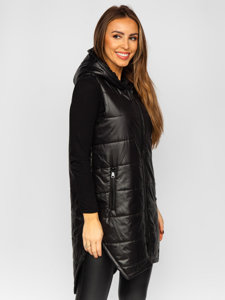 Women's Longline Quilted Gilet Black Bolf B0122