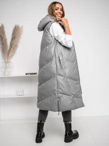 Women's Longline Quilted Gilet Grey Bolf 5M3183