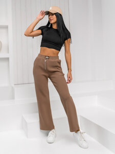 Women’s Pants Wide Leg Brown Bolf W5226