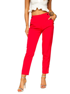 Women's Pants with Decorative Buttons Coral Bolf 8155