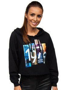 Women's Printed Hoodie Black Bolf 0007