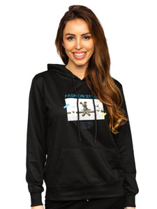 Women's Printed Hoodie Black Bolf HL9268