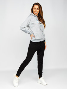 Women's Printed Hoodie Grey Bolf HL9268